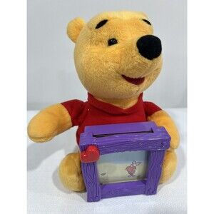 Vintage 1998 Disney Winnie The Pooh Plush "I Love You" Light Up Frame Brand New